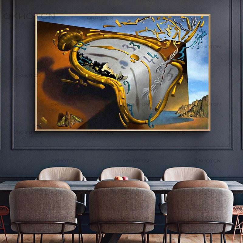 Salvador Dali The Persistence of Memory Canvas Paintings - Famous Art Posters and Prints for Home Wall Decor